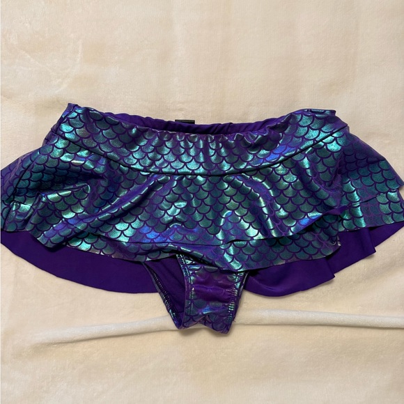 Disney Mermaid Scale Ruffle Skirt Swim Bottoms Women's Size M - Picture 4 of 6
